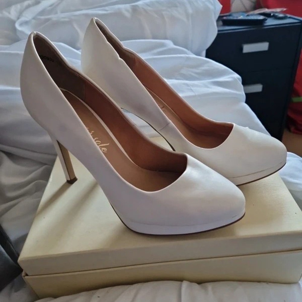 H&M Classic White Heels